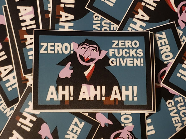 Count Zero Fucks Given Stickers