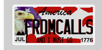 America Freedom Calls License Plate Sticker