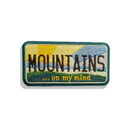 Mountains On My Mind License Plate Patch
